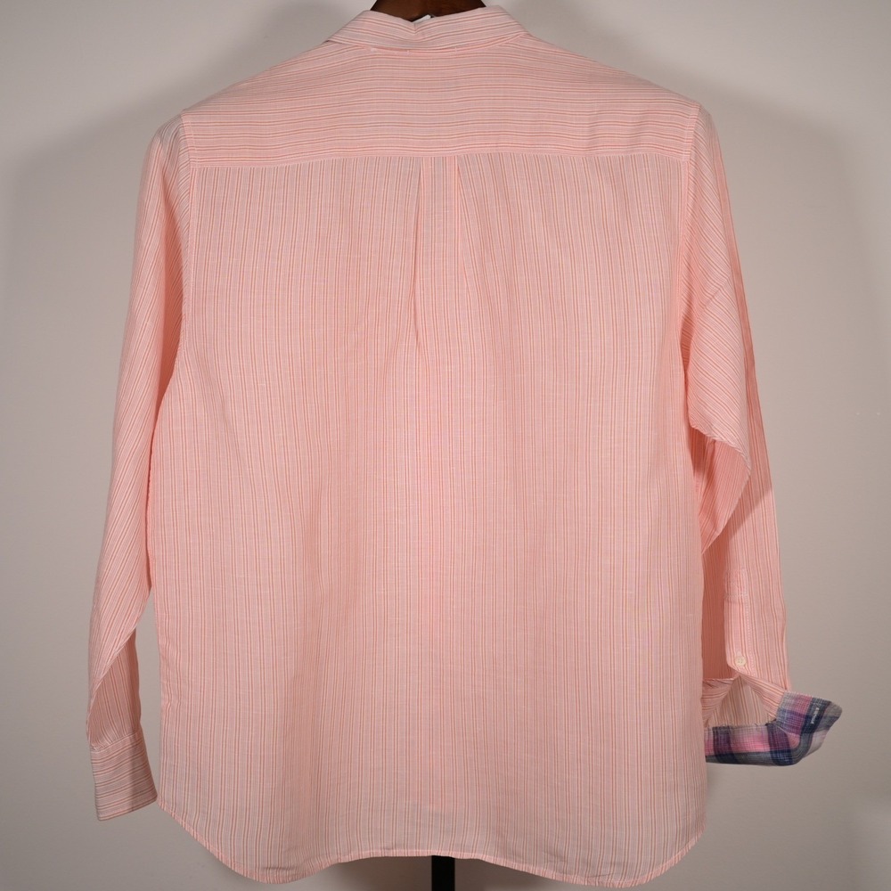 Tommy Bahama Mens XL $185. Linen Striped long sleeve **DAMAGE**-see note/pic - Picture 4 of 11